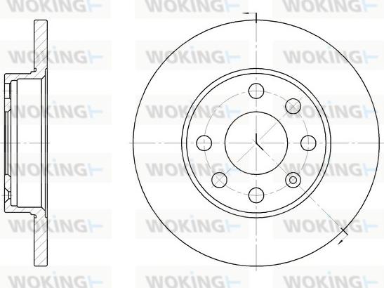 Woking D6059.00 - Тормозной диск autosila-amz.com