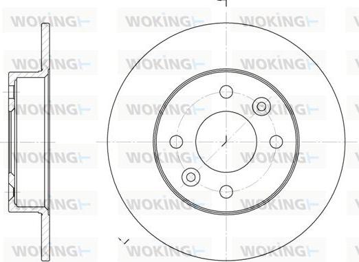 Woking D6066.00 - Тормозной диск autosila-amz.com