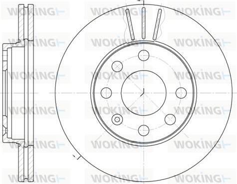 Woking D6061.10 - Тормозной диск autosila-amz.com