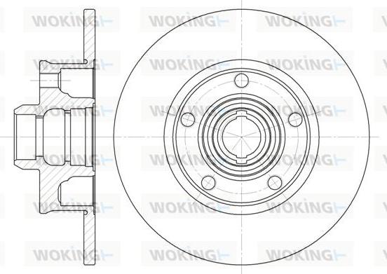 Woking D6025.00 - Тормозной диск autosila-amz.com