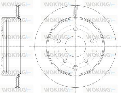 Woking D61993.10 - Тормозной диск autosila-amz.com