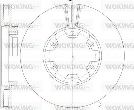 Woking D61950.10 - Тормозной диск autosila-amz.com