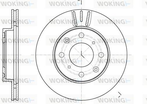 Woking D61951.10 - Тормозной диск autosila-amz.com