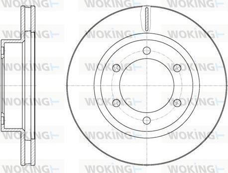 Woking D61952.10 - Тормозной диск autosila-amz.com