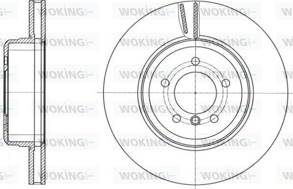Woking D61491.10 - Тормозной диск autosila-amz.com