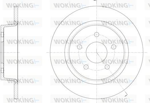Woking D61459.00 - Тормозной диск autosila-amz.com