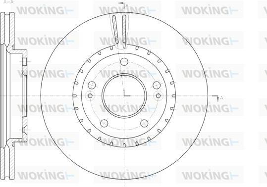 Woking D61434.10 - Тормозной диск autosila-amz.com