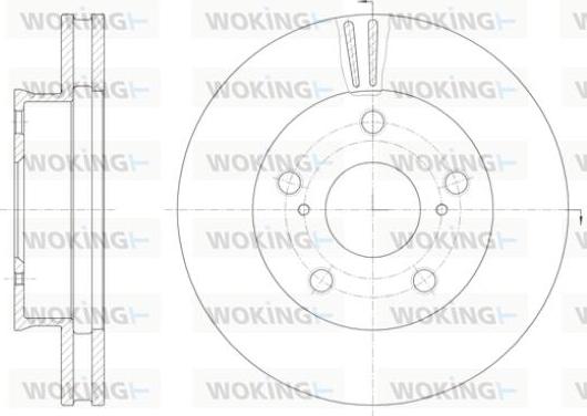 Woking D61422.10 - Тормозной диск autosila-amz.com