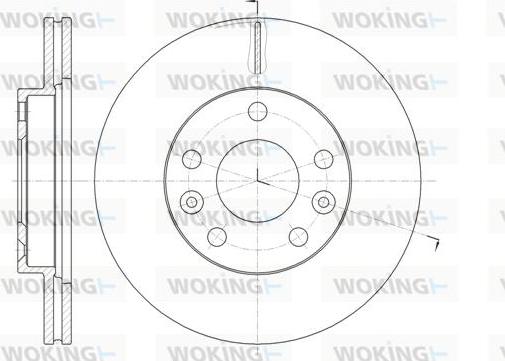 Woking D61478.10 - Тормозной диск autosila-amz.com