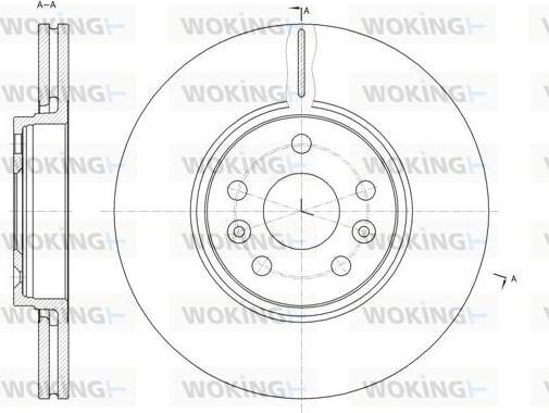 Woking D61477.10 - Тормозной диск autosila-amz.com