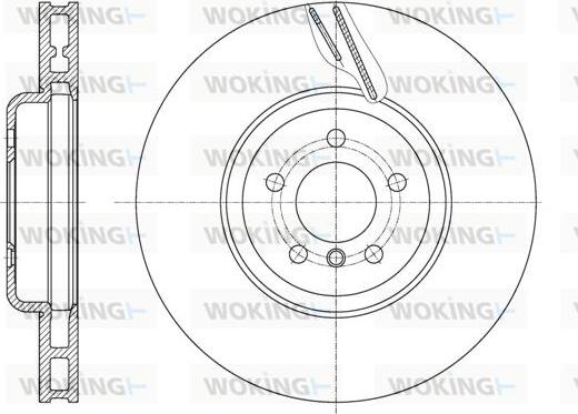 Woking D61598.11 - Тормозной диск autosila-amz.com
