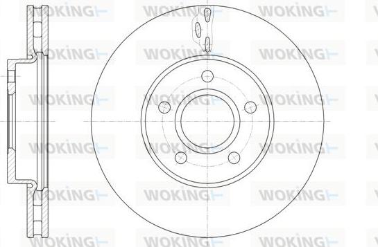Woking D61560.10 - Тормозной диск autosila-amz.com