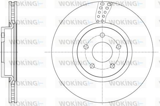 Woking D61561.10 - Тормозной диск autosila-amz.com