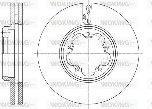 Woking D61563.10 - Тормозной диск autosila-amz.com