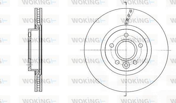 Woking D61589.10 - Тормозной диск autosila-amz.com