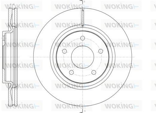 Woking D61580.10 - Тормозной диск autosila-amz.com