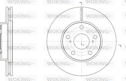 Woking D61539.10 - Тормозной диск autosila-amz.com