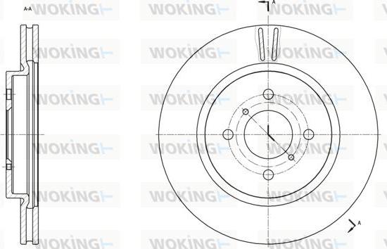 Woking D61538.10 - Тормозной диск autosila-amz.com