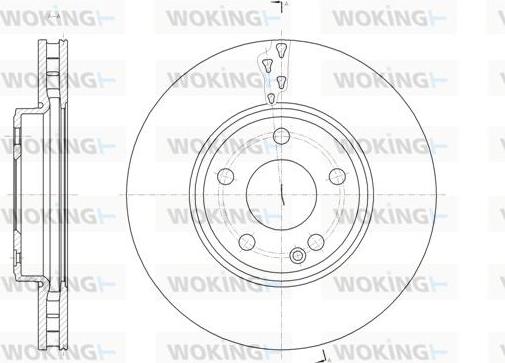 Woking D61522.10 - Тормозной диск autosila-amz.com