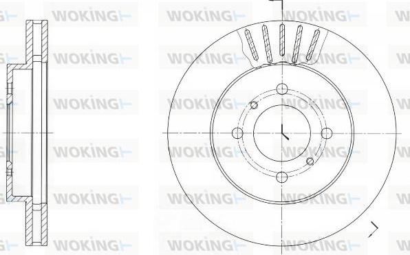 Woking D61696.10 - Тормозной диск autosila-amz.com