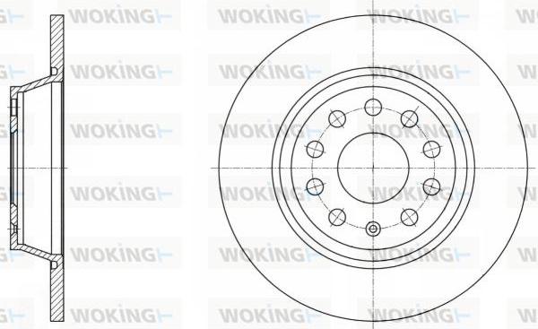 Woking D61646.00 - Тормозной диск autosila-amz.com