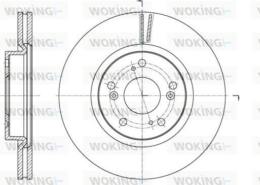 Woking D61653.10 - Тормозной диск autosila-amz.com