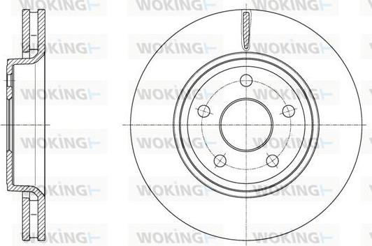 Woking D61668.10 - Тормозной диск autosila-amz.com