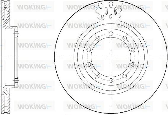 Woking D61672.10 - Тормозной диск autosila-amz.com