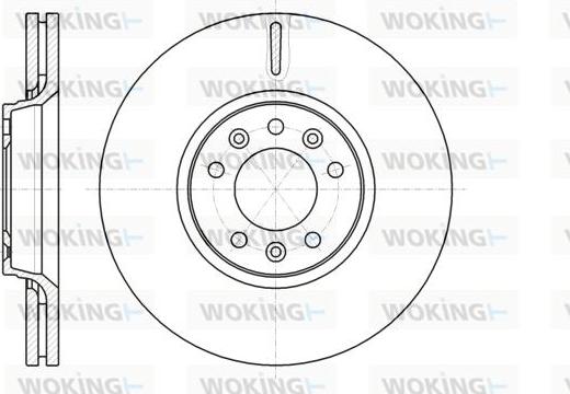 Woking D61054.10 - Тормозной диск autosila-amz.com