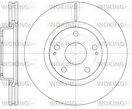 Woking D61050.10 - Тормозной диск autosila-amz.com