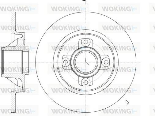 Woking D61058.00 - Тормозной диск autosila-amz.com