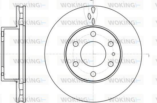 Woking D61062.10 - Тормозной диск autosila-amz.com