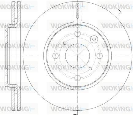 Woking D61003.10 - Тормозной диск autosila-amz.com