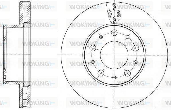 Woking D61015.10 - Тормозной диск autosila-amz.com