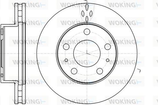 Woking D61016.10 - Тормозной диск autosila-amz.com