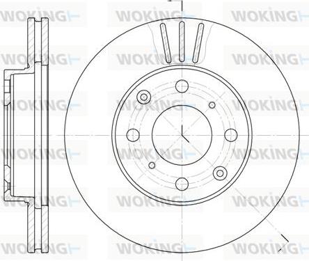 Woking D6108.10 - Тормозной диск autosila-amz.com