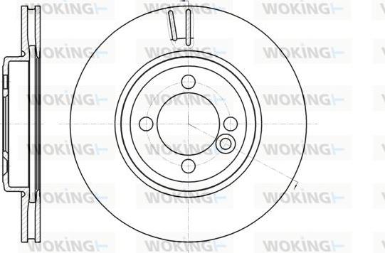 Woking D61081.10 - Тормозной диск autosila-amz.com