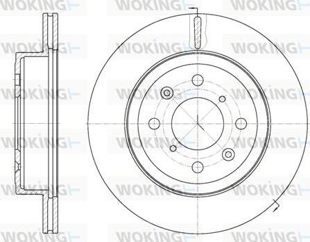 Woking D61038.10 - Тормозной диск autosila-amz.com