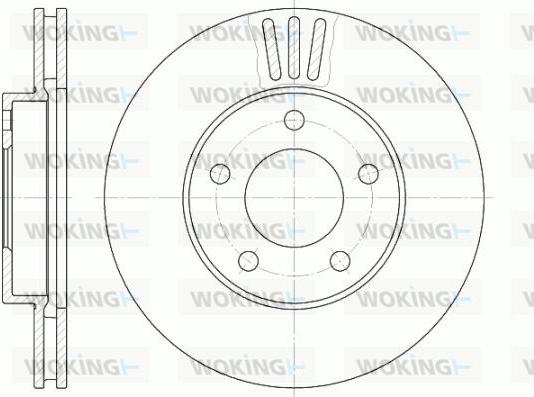 Woking D61020.10 - Тормозной диск autosila-amz.com