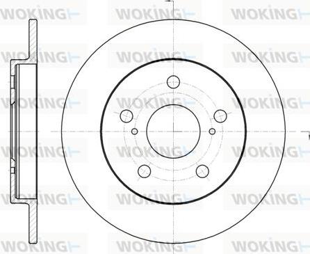 Woking D61074.00 - Тормозной диск autosila-amz.com