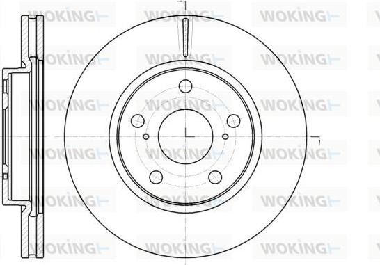 Woking D61077.10 - Тормозной диск autosila-amz.com