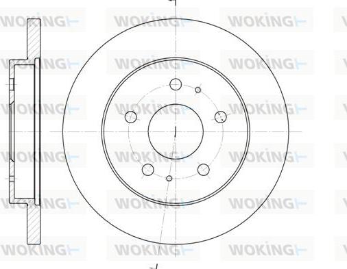 Woking D61143.00 - Тормозной диск autosila-amz.com