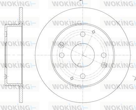 Woking D61156.00 - Тормозной диск autosila-amz.com