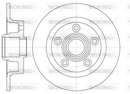 Woking D61114.00 - Тормозной диск autosila-amz.com