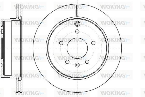 Woking D61182.10 - диск тормозной задн. Opel autosila-amz.com