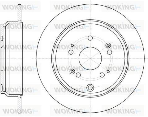 Woking D61174.00 - Тормозной диск autosila-amz.com