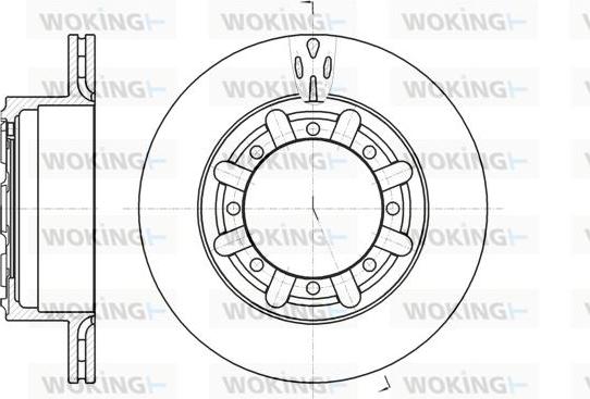 Woking D61170.10 - Тормозной диск autosila-amz.com