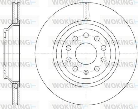 Woking D61172.10 - Тормозной диск autosila-amz.com