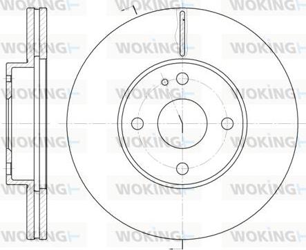 Woking D6184.10 - Тормозной диск autosila-amz.com