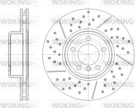 Woking D61843.10 - Тормозной диск autosila-amz.com